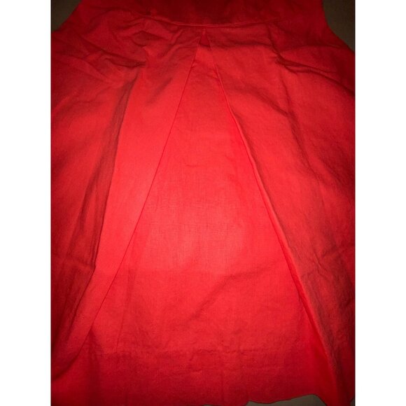 Gap Sleeveless ALine Dress Rose Bush Red Cotton Blend Size 02 - Picture 11 of 12